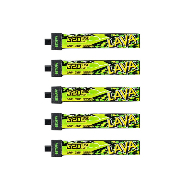 Батарея BETAFPV LAVA II 1S 320mAh 3.8V 95C BT2.0 (5 од.)