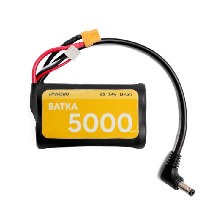Акумулятор FPVHERO БАТКА для FPV-окулярів 2S 5000mAh