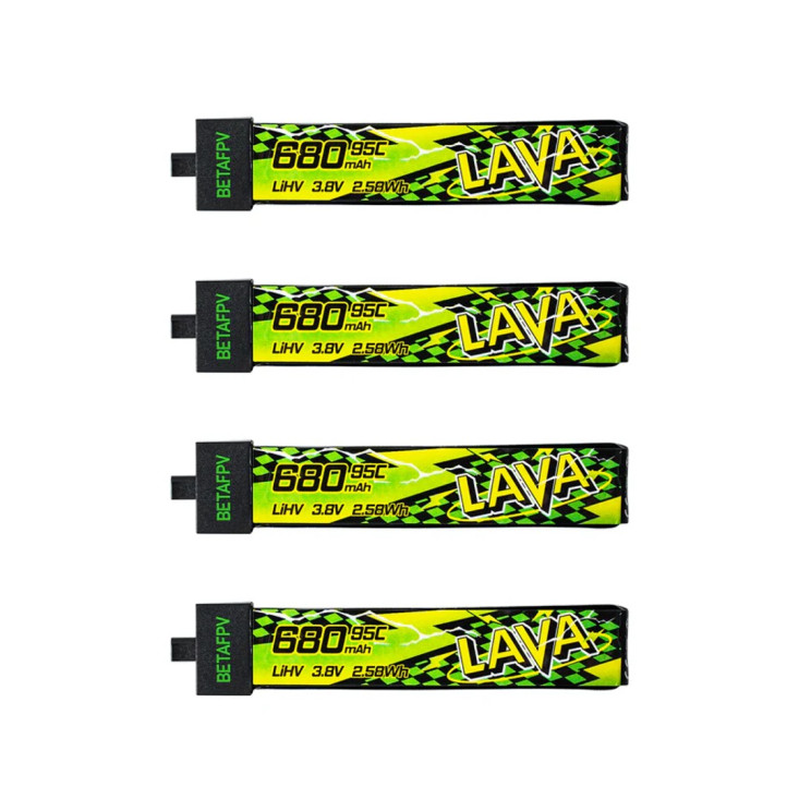 Батарея BETAFPV LAVA II 1S 680mAh 3.8V 95C BT2.0 (4 од.)