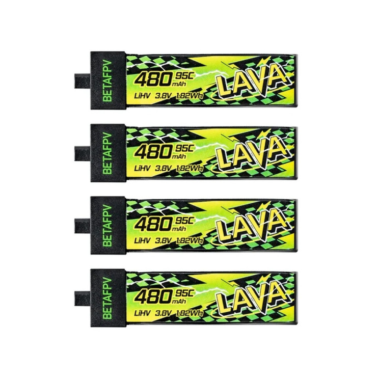 Батарея BETAFPV LAVA II 1S 480mAh 3.8V 95C BT2.0 (4 од.)